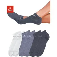 Venice Beach Sneakersocken Damen Kinder Sportsocken, Laufsocken, Kurzsocken (Packung, 6-Paar, Gr. 31-34 bis 39-42) perfekte Passform durch LYCRA-Anteil