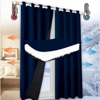 BTTO V&G Gardine Kälteschutz Vorhang Blickdicht Gardinen,Thermovorhang mit Ösen (2 St), Verdunklungsvorhänge,Wohnzimmer Schlafzimmer Gardinen