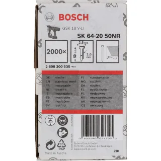 Bosch Senkkopf-Stift SK64 20NR, 38 mm Edelstahl - 2608200535