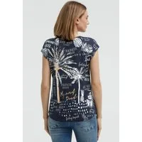 SOCCX Rundhalsshirt mit U-Boot-Ausschnitt