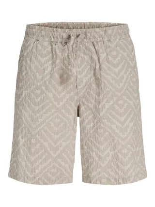 JACK&JONES - JPSTJAIDEN MILO SEERSUCKER SHORT REG Moonbeam - Gr. - L