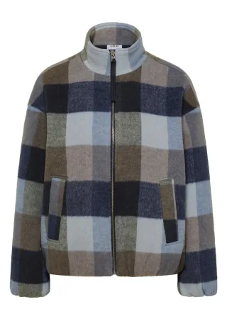 CECIL - Jacke mit Karomuster blau - Gr. - XL