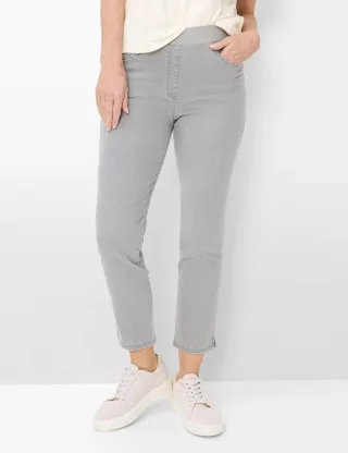 Raphaela by Brax Damen Schlupfjeans Style PAMINA 6/8 VERY LIGHT GREY,SLIGHTLY USED, denim hellgrau, Gr. 52K