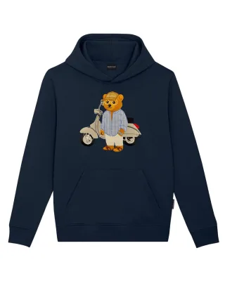 baron filou - Bestickter Hoodie - CLXXI blau - Gr. - XXL