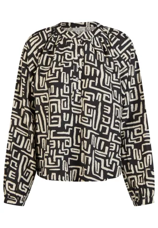 BROADWAY NYC FASHION - Blouse black ethno - Gr. - M/001