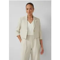 s.Oliver Jackenblazer Indoor-Jacke Cropped-Blazer mit 3/4-Ärmeln
