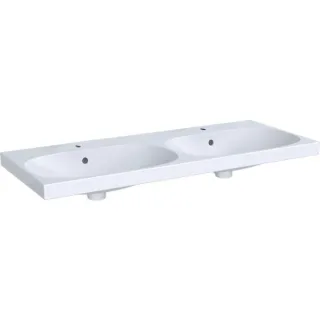 Geberit Acanto Doppelwaschtisch, 1200x480mm m. zwei Hl., m. Überlauf, weiss, 500627012 500627012