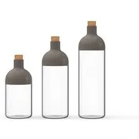 meberg Frischhaltedose Flaschenform 3er Set Vorratsdosen Aufbewahrungsbehälter BPA frei, Kunststoff BPA frei, (Aufbewahrung für trockene Lebensmittel, 3-tlg., Behälter mit Korkverschluss, Küchenzubehör modern), Küchenorganisation, Spaghetti Behälter,