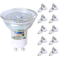 ZMH LED-Leuchtmittel 5W Energiesparlampe Abstrahlwinkel 110° Spot Reflektor Birne, GU10, 10 St., Warmweiß, Neutralweiß