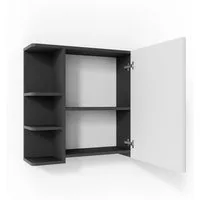 Vicco Badezimmerspiegelschrank Fynn, Anthrazit/Weiß, 80 x 64 cm (1-St)