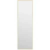 vidaXL Spiegel 30 x 100 cm Türspiegel Golden 30x100 cm Glas und Aluminium Wandspiegel