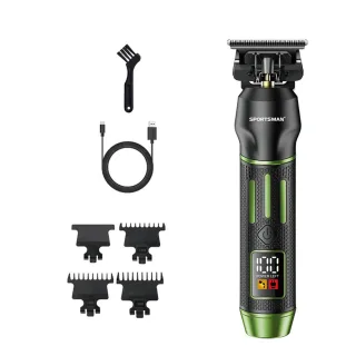 SPORTSMAN SM-750 Professional Hair Clipper Rechargeable Electric Trimmer with Smart LED Power Display 1200mAh Battery fo