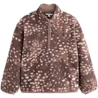 Next Fleecejacke Borg-Jacke mit Viertel-Reißverschluss (1-St)