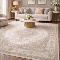 TaraCarpet Teppich TaraCarpet Ziegler Wohnzimmer,Schlafzimmer,Esszimmer, rechteckig, Höhe: 9 mm, Wohnzimmer, Schlafzimmer, Esszimmer Ziegler beige 133x195