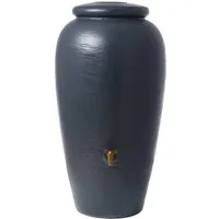 4rain Regentonne Amphora, (Einzeln, Inklusive Auslaufhahn), Amphore,Hahn,grau,Deckelöffnung,Gewindeanschluss