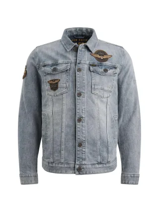 PME Legend - DENIM JACKET sun burst wash - Gr. - XL