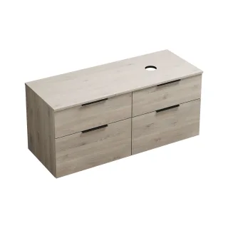 Burgbad Waschtischunterschrank Eqio 619x1400x550 Eiche Dekor Flanelle, SGUU140RF2632 SGUU140RF2632