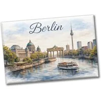 speecheese Magnet Berlin Skyline Souvenir Magnet Souvenir Brandenburger Tor Aquarell