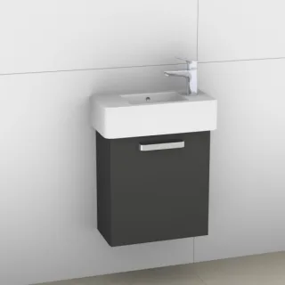 Artiqua 411 Waschtischunterschrank für Vero 070350, Anthrazit Glanz, 411-WUT-D28-L-7065-51 411-WUT-D28-L-7065-51