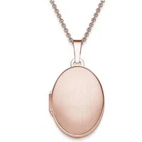 Amoonic Amulett Medaillon Oval zum Öffnen für Bilder Silber 925 Kette für Foto (inkl. Schmucketui), Anhänger aufklappbar befüllbar Foto Gold Rosegold vergoldet Geschenk
