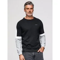 OMBRE Sweatshirt Dreifarbiges Herren-Sweatshirt mit Raglanärmeln