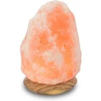Wagner Life Design Salzkristall-Tischlampe USB-Rock, LED wechselbar, Warmweiß, Handgefertigt aus Salzkristall - jeder Stein ein Unikat, H: ca.10 cm