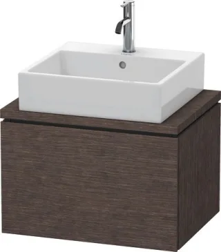 Duravit L-Cube Konsolenwaschtischunterbau wandhängend Eiche dunkel gebürstet Matt 620x477x400 mm - L LC580007272