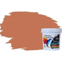 RyFo Colors Fassadenfarbe Silikonharz Fassadenfarbe Orangetöne, 1 L ca. 6 m², Wasserabweisend, diffusionsfähig, schützt vor Schmutz, UV-beständig