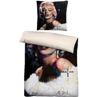 Castell - Markenbettwäsche Wendebettwäsche 561801 Marilyn Monroe - Sid Maurer, Microfaser, 2 teilig, feiner Glanz + weicher Griff, pflegeleicht, ganzjährig einsetzbar, RV