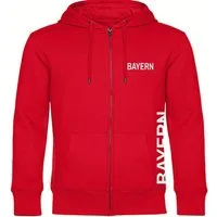 multifanshop Kapuzensweatjacke Bayern - Brust & Seite - Sweat
