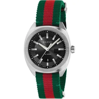 Gucci YA142305 GG2570 Herrenuhr aus schwarzem Canvas - 41mm Eleganter Zeitmesser