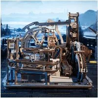 Robotime Modellbausatz Marble Spaceport Murmelbahn, (472-tlg)