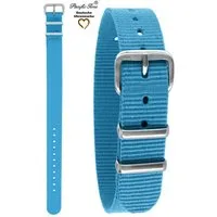 Pacific Time Uhrenarmband Wechselarmband Textil Nylon 16mm, Gratis Versand