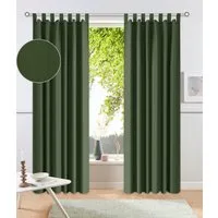 OTTO home Vorhang Parry (2 St), Schlaufen, blickdicht, Polyester, 2-er Set, blickdicht, monochrom, basic