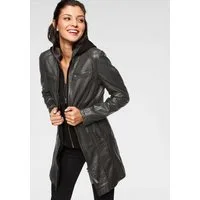 Mauritius Ledermantel Bente 2-in-1-Lederjacke mit abnehmbarem Kapuzen-Inlay aus Jerseyqualität
