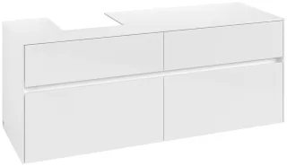 Villeroy & Boch Waschtischunterschrank Collaro C10100 1400x548x500mm Glossy White C10100DH