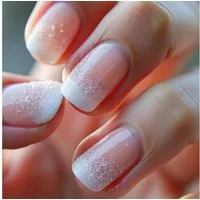 LuxusKollektion Kunstfingernägel Falsche Nägel 24 Stück French Rosa French Glitter 1 ml (1er Pack)