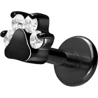 PIERCINGLINE Piercing-Set Titan Labret mit Innengewinde KRISTALLPFOTE (Labrets, 1-tlg)