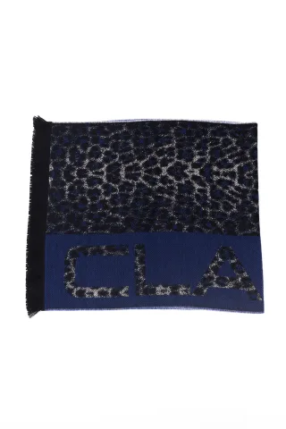 Cavalli Class Herren Blau Wolle Schal