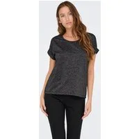 ONLY Kurzarmshirt ONLMOSTER GLITTER S/S TOP NOOS JRS mit Glitzerdetail