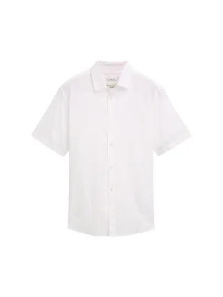 Tom Tailor - Relaxed Fit Hemd mit Leinenanteil white - Gr. - L