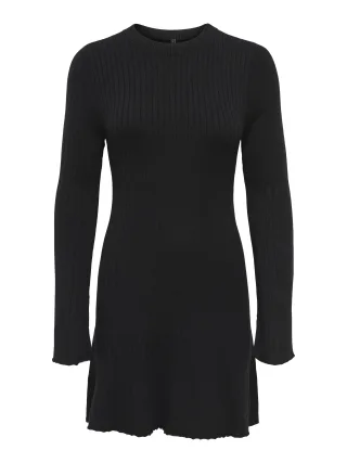 ONLY - ONLMICHELLA LS O-NECK DRESS KNT NOOS Black - Gr. - S