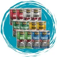 Belcando Baseline Mixpaket - hochwertiges Nassfutter mit 6 verschiedenen Sorten 2x6x400g, Nassfutter für: Hunde