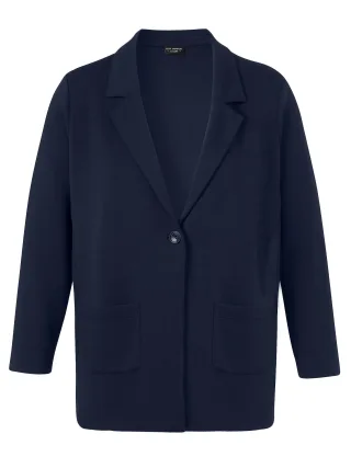 VIA APPIA DUE - Jacke Revers 1/1 Arm Knopf indigo - Gr. - 48