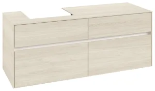 Villeroy & Boch Waschtischunterschrank Collaro C07400 1400x548x500mm 4 Ausz. Waschtisch li White Oak C07400AA