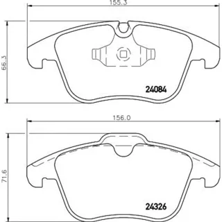 Hella Bremsbel?ge vorne Jaguar S-Type Xf Xj Xk 8DB355013-621