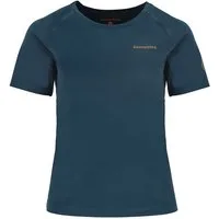 Wattlöper T-Shirt 11220SH Damen Funktionsshirt Kurzarm mit UV-Schutz Schnelltrocknend Unifarbenes Funktions-T-Shirt mit kleinem Logo-Print auf der Brust