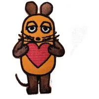 Die Sendung mit der Maus Aufnäher Bügelbild, Aufbügler, Applikationen, Patches, Flicken, zum aufbügeln, Polyester, Maus Sendung mit der Maus Kinder - Größe: 7,5 x 4 cm