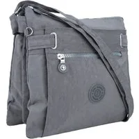 compagno Henkeltasche, Sportive Umhänge-Tasche 3-Fächer mit viel Stauraum Reise Kuriertasche