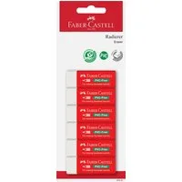 Faber-Castell Radiergummi Faber Castell Radierer PVC-frei 7095-20 60x22x11 weiß 6er BK